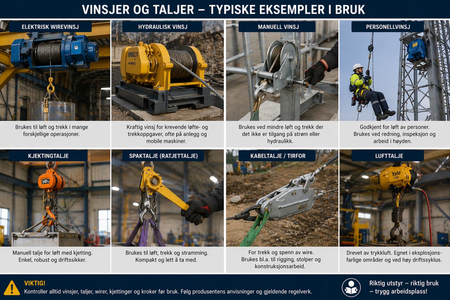A3 - a)Vinsjer og taljer